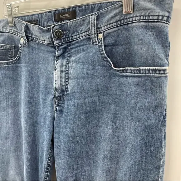 ALBERTO Luxury Pipe Regular Fit Coolmax Lightweight Jeans Size 32 Preppy Casual - Picture 4 of 15